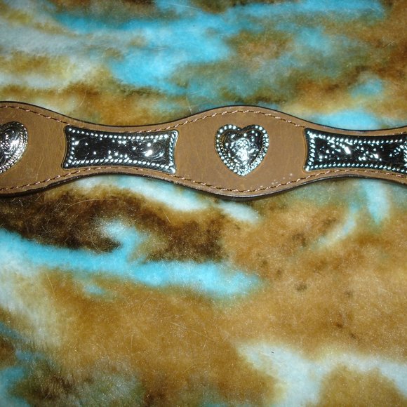 WMN\'S/JR\'S WESTERN SILVER GENUINE LEATHER BELT 32 main image 5